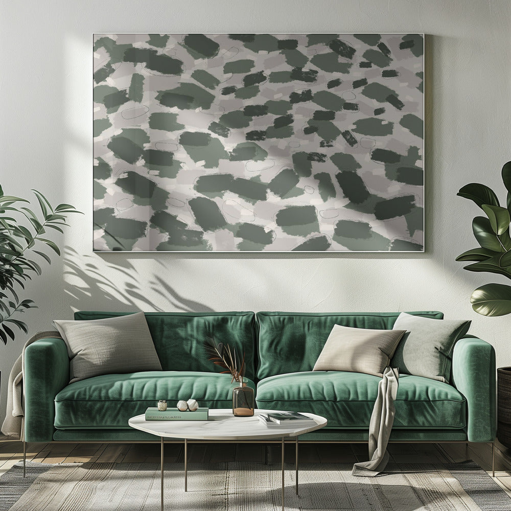 Gedempt bospenseel | Canvas