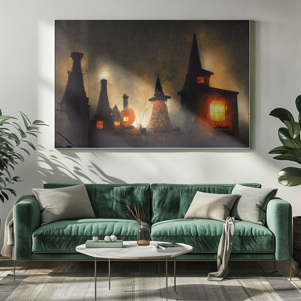 Spookachtig Glowscape | Canvas