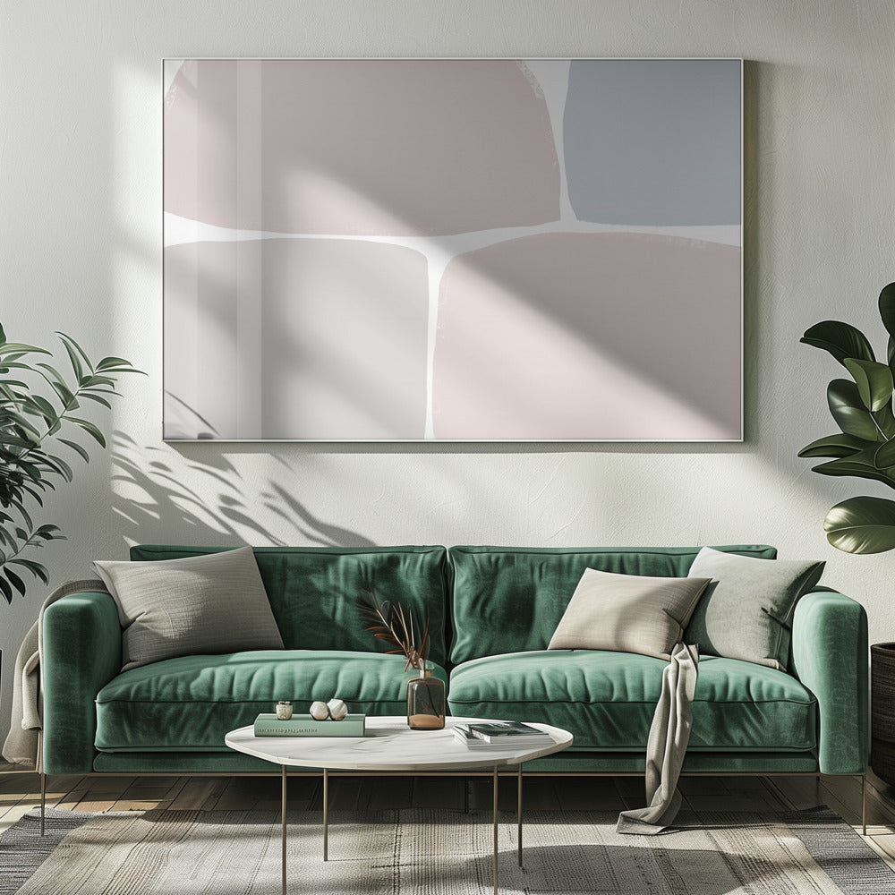 Pasteltinten met geometrische vormen | Canvas