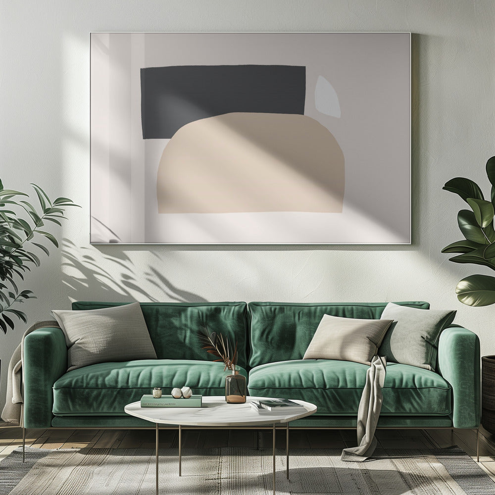Geometrische vormen in neutrale tinten | Canvas