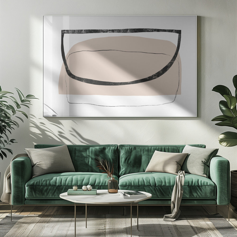 Geometrische vormen en neutrale tinten | Canvas