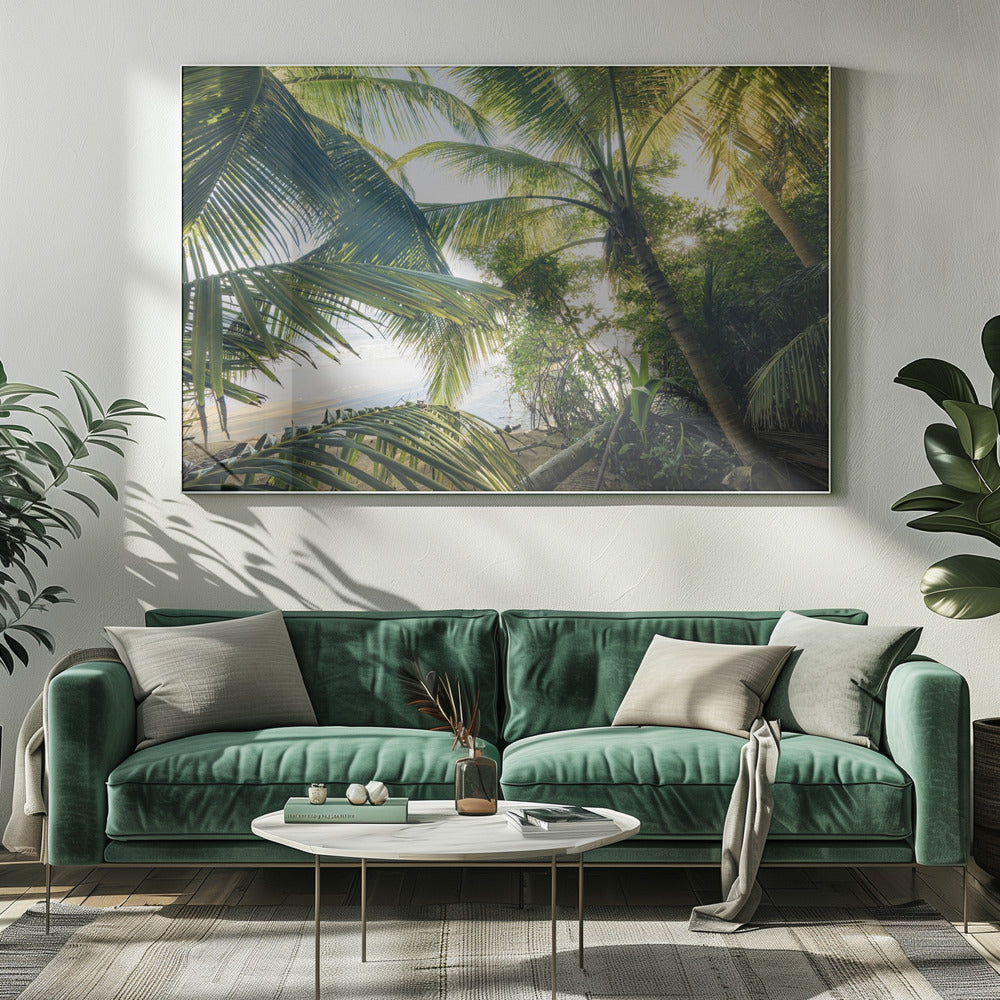 Verberg onder Palmen | Canvas