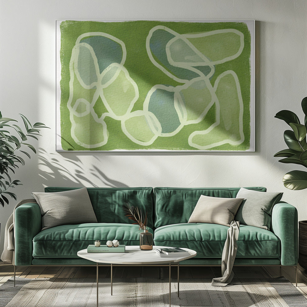 GROENE Cirkels | Canvas