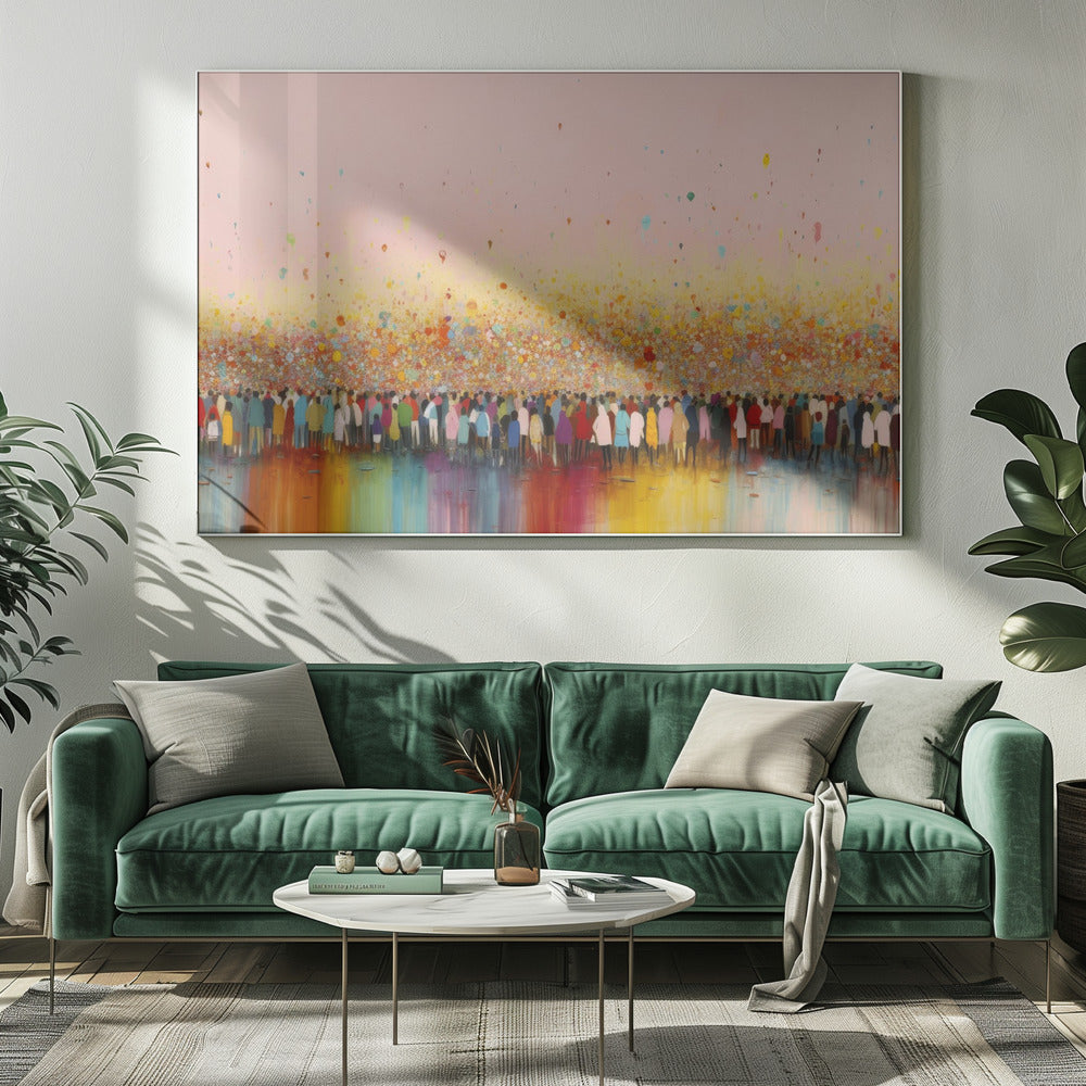 Levendige bijeenkomst | Canvas