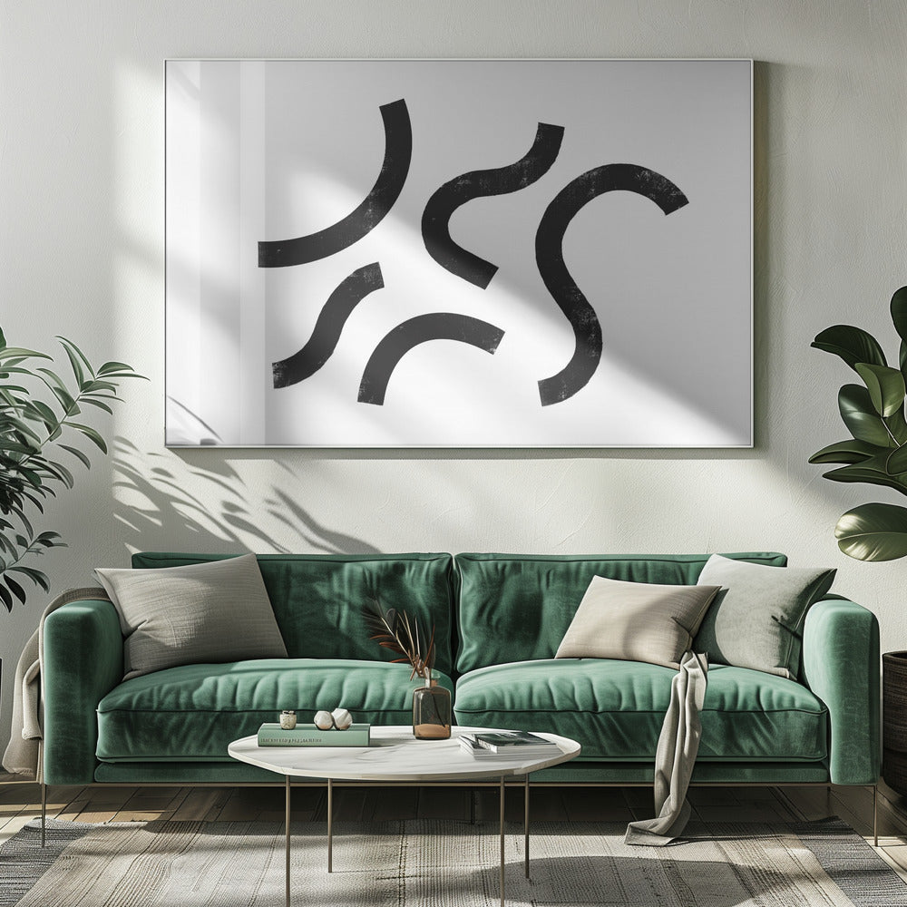 Gebogen ritmes | Canvas