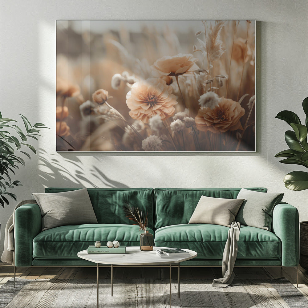 Gouden Bloesem Gloed | Canvas