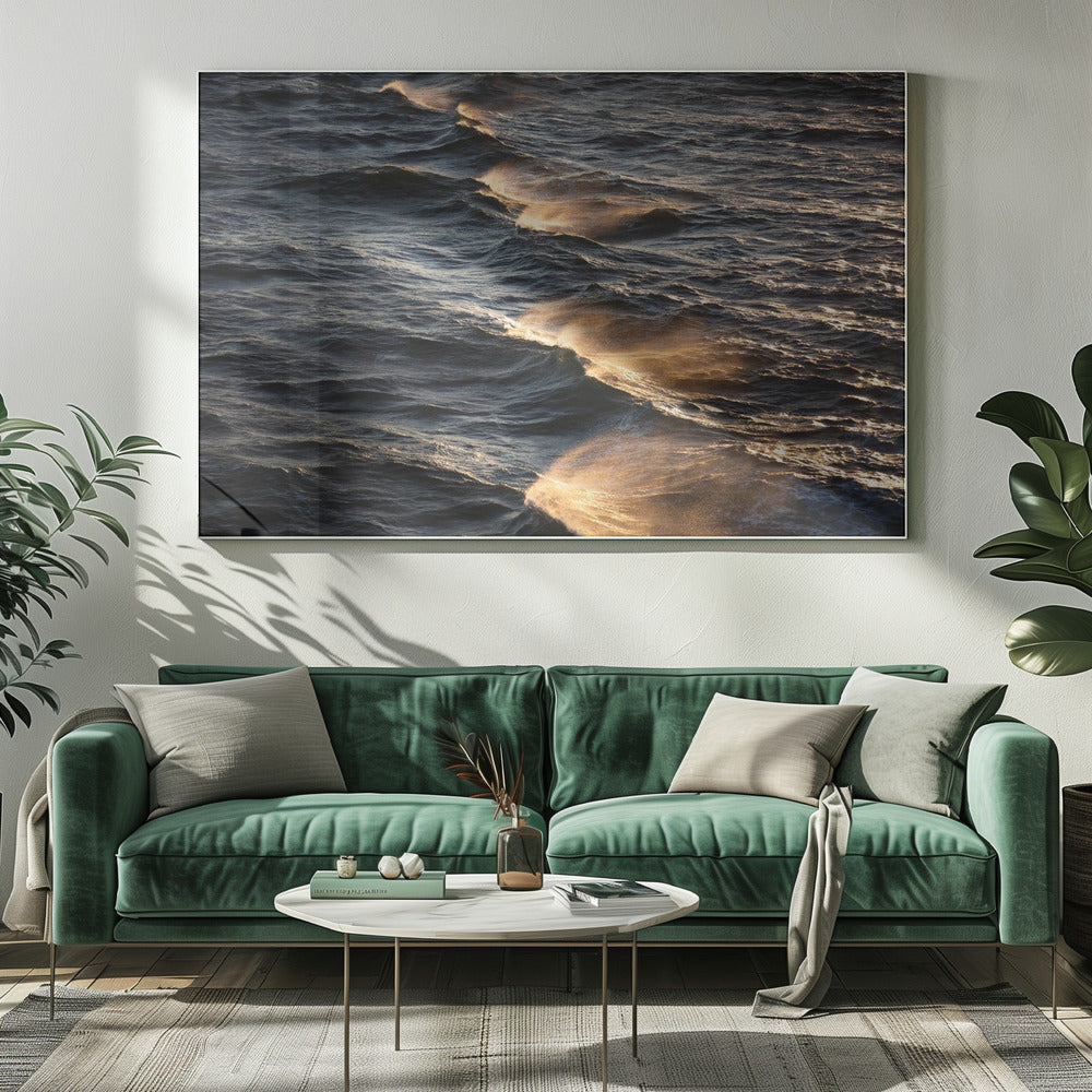 Zonovergoten golven | Canvas
