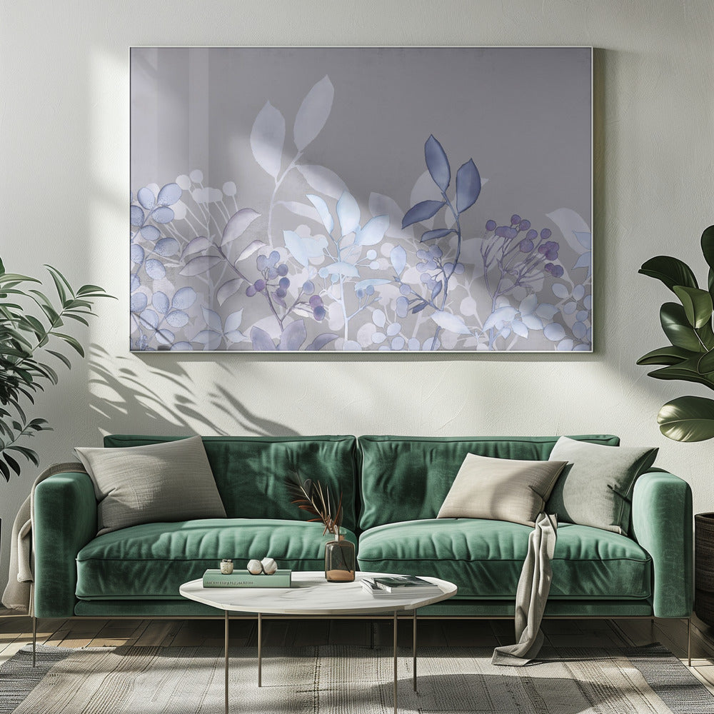 Aquarel Pastel Tuinblauw | Canvas