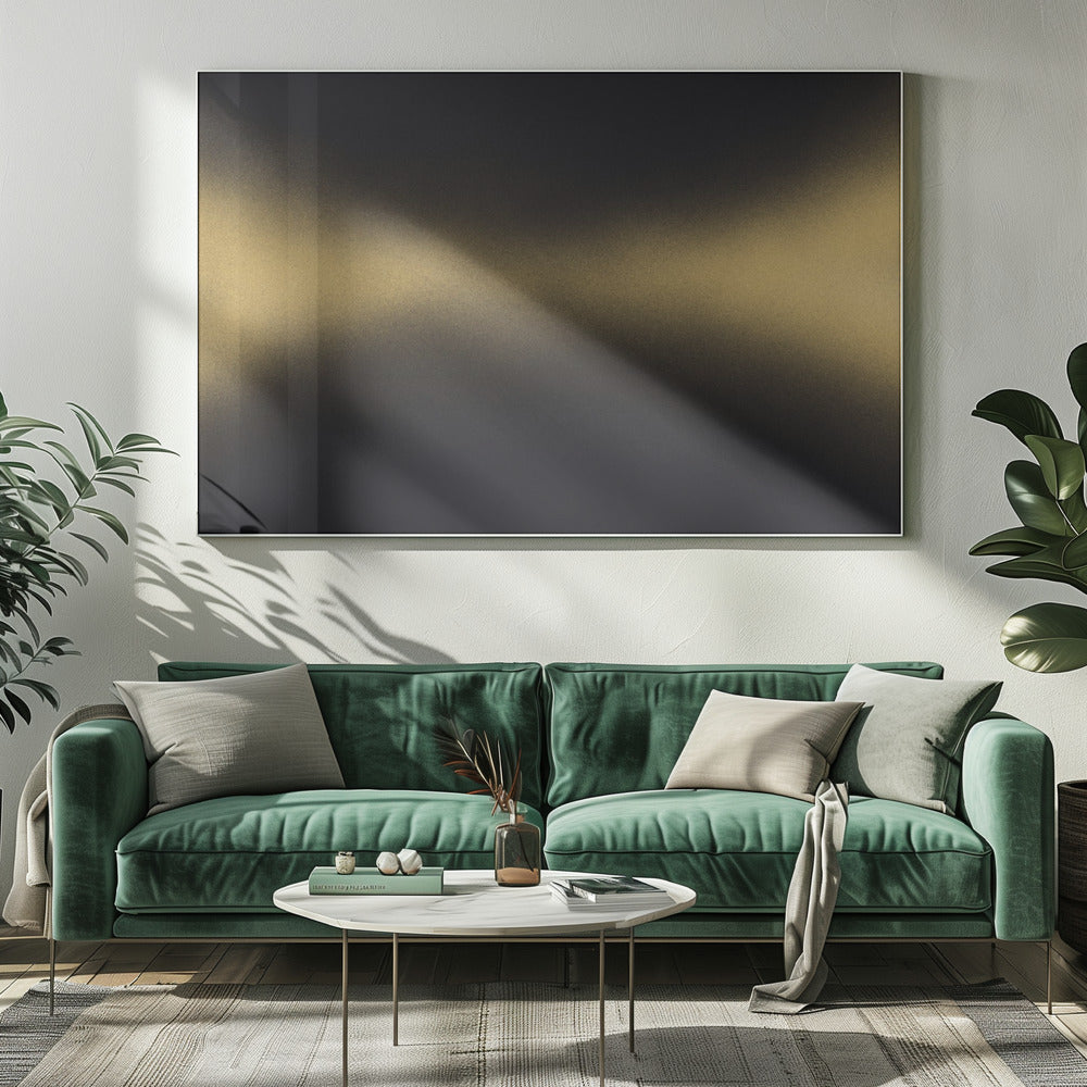 Gouden Horizon Golven | Canvas
