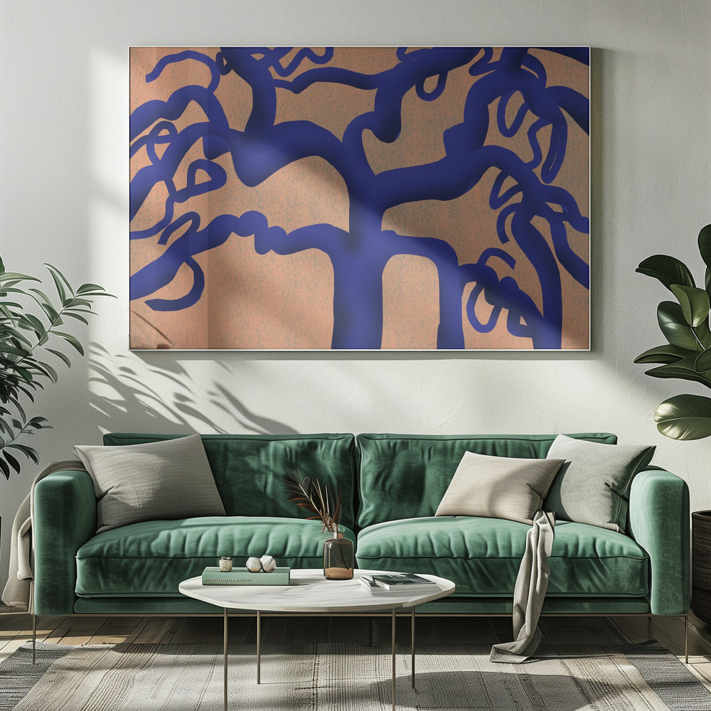 Draaiende Indigoboom | Canvas
