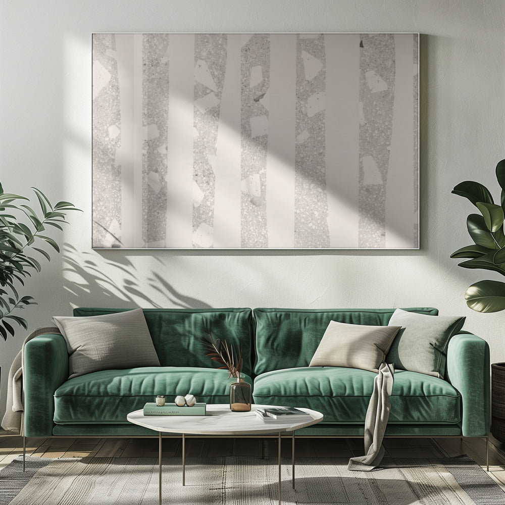 Schaduwen van berkenbos | Canvas
