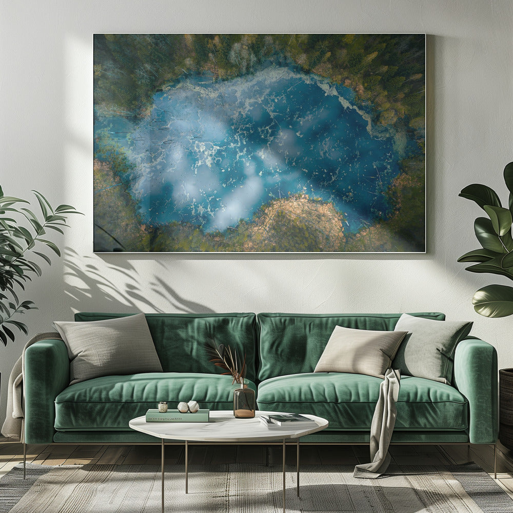 Wolken in de spiegel | Canvas