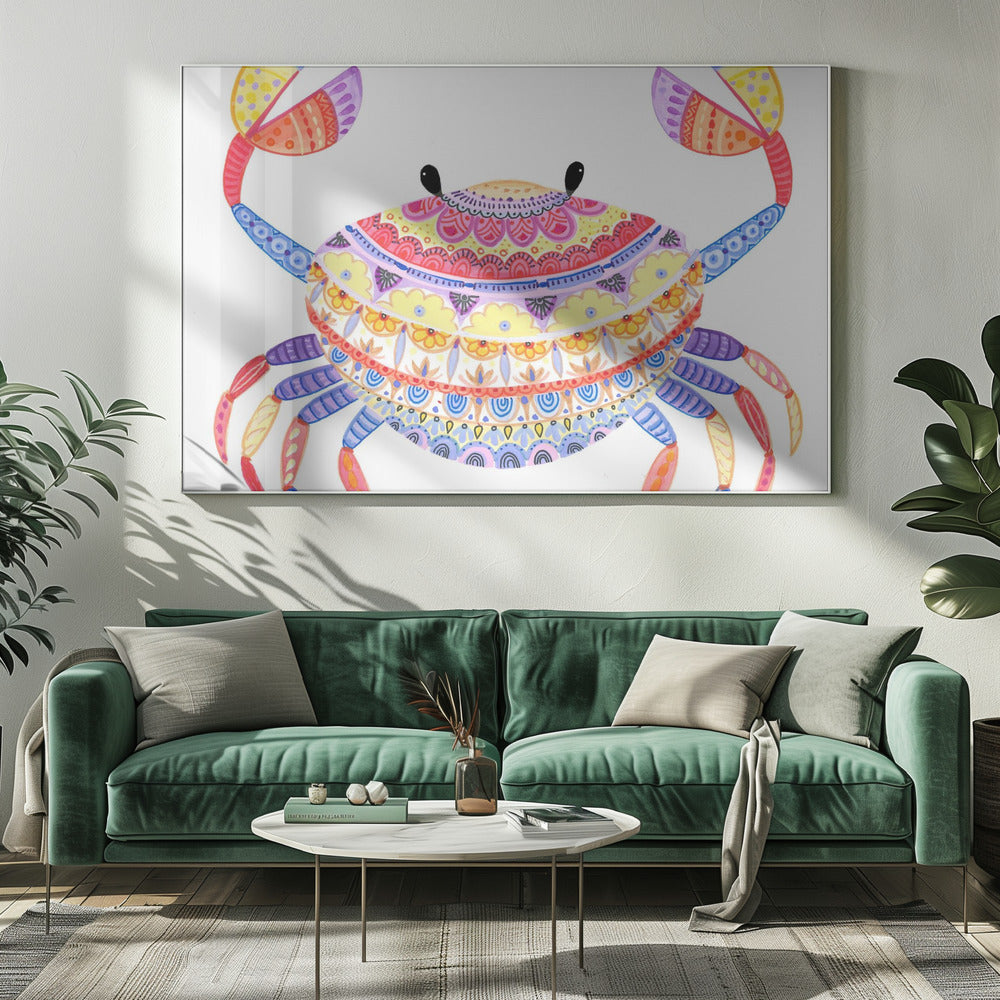 Kleurrijke krabbendans | Canvas