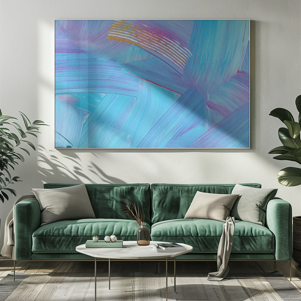 Vibrant Blue Brushstrokes | Canvas