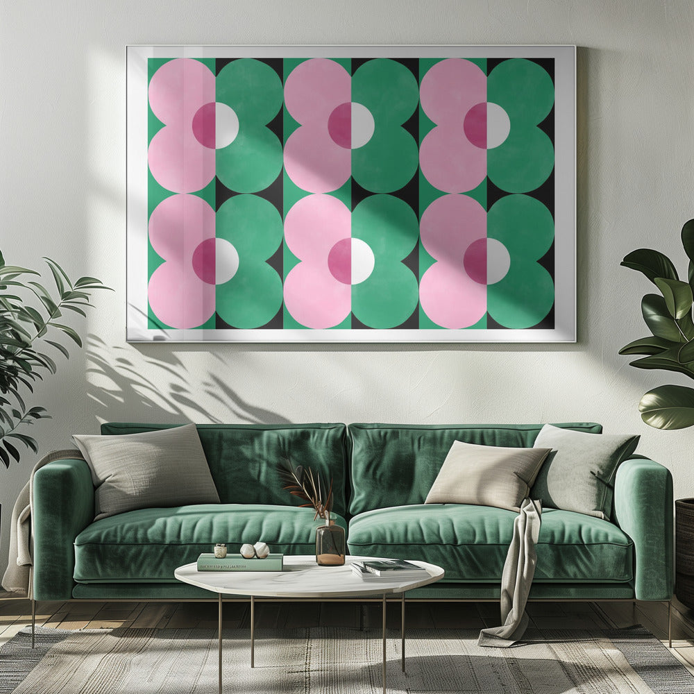 Bloemengeometrievormen | Canvas