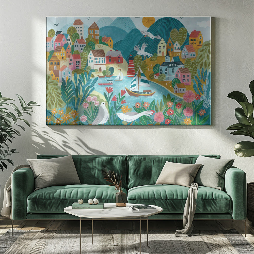 Coastal Village | Canvas