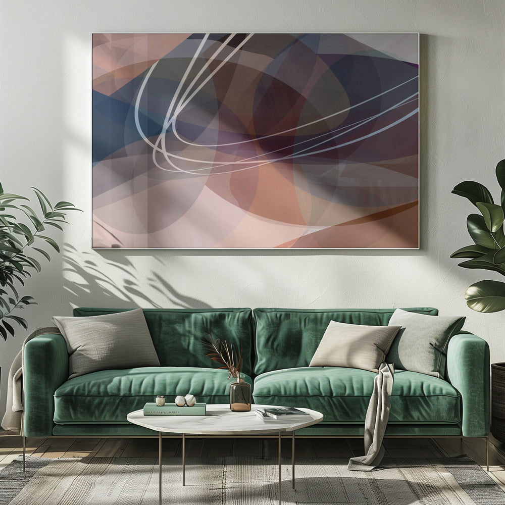 Dusty Rose Vormen 3 | Canvas