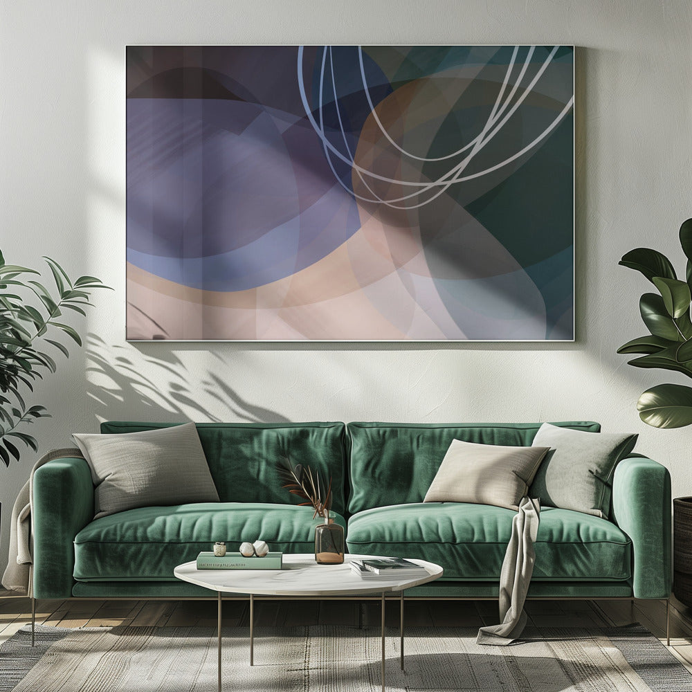 Dusty Rose Vormen 4 | Canvas