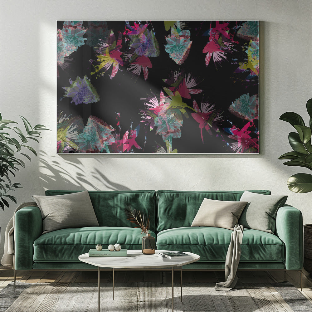 Neon Floral Mix | Canvas