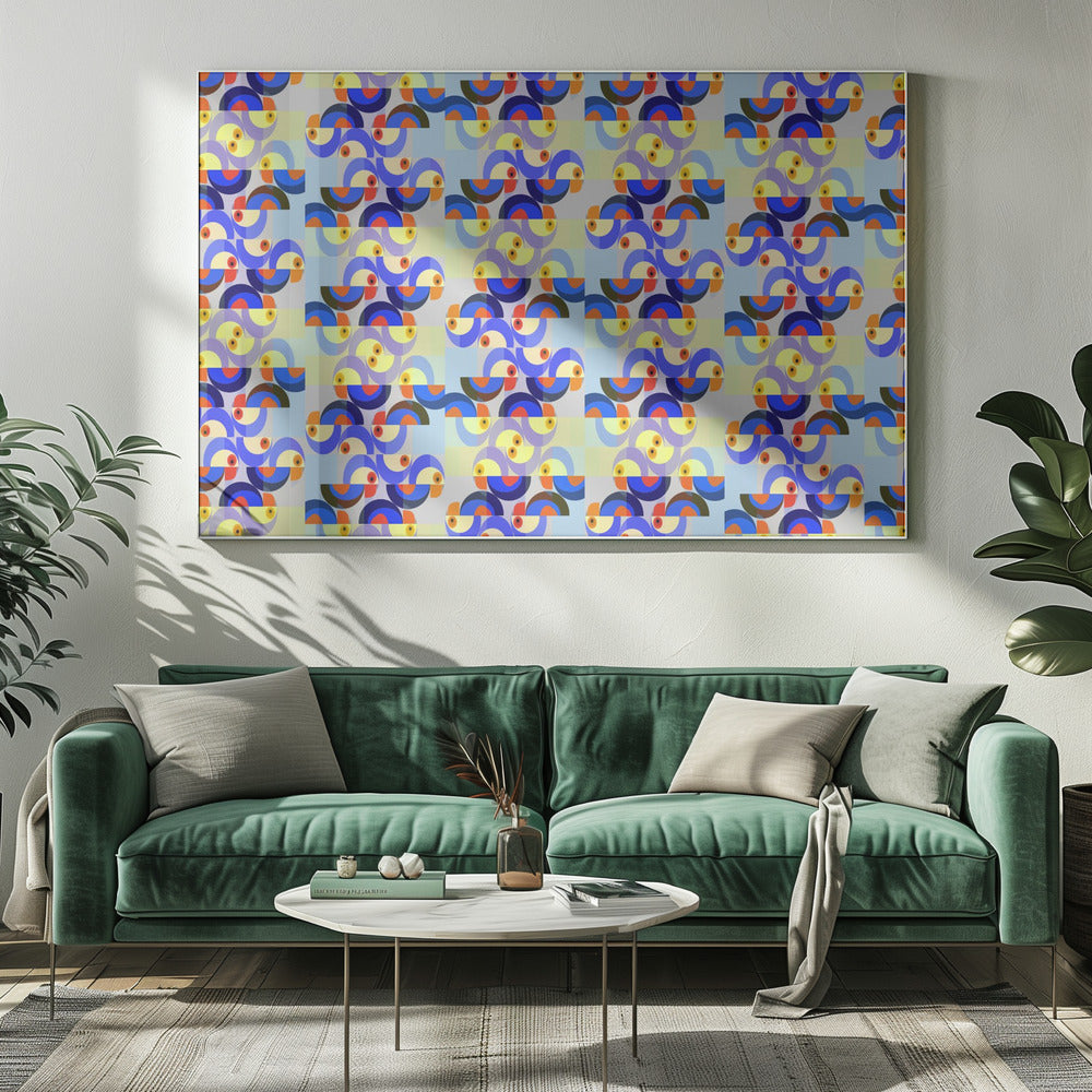 Retro Vogelmix | Canvas