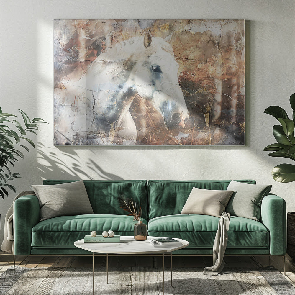 Paardendier Vintage Kunstillustratie Wandkunst 05 | Canvas