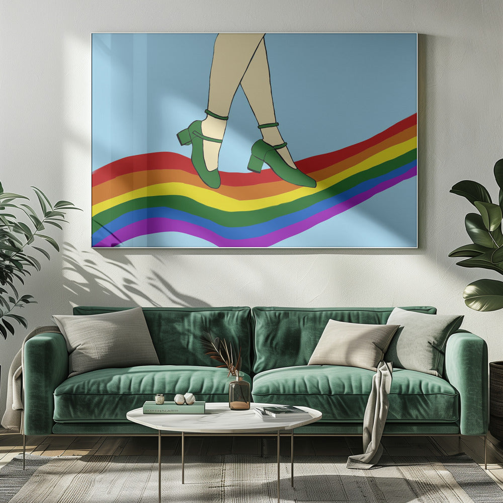 Regenboogwandeling | Canvas
