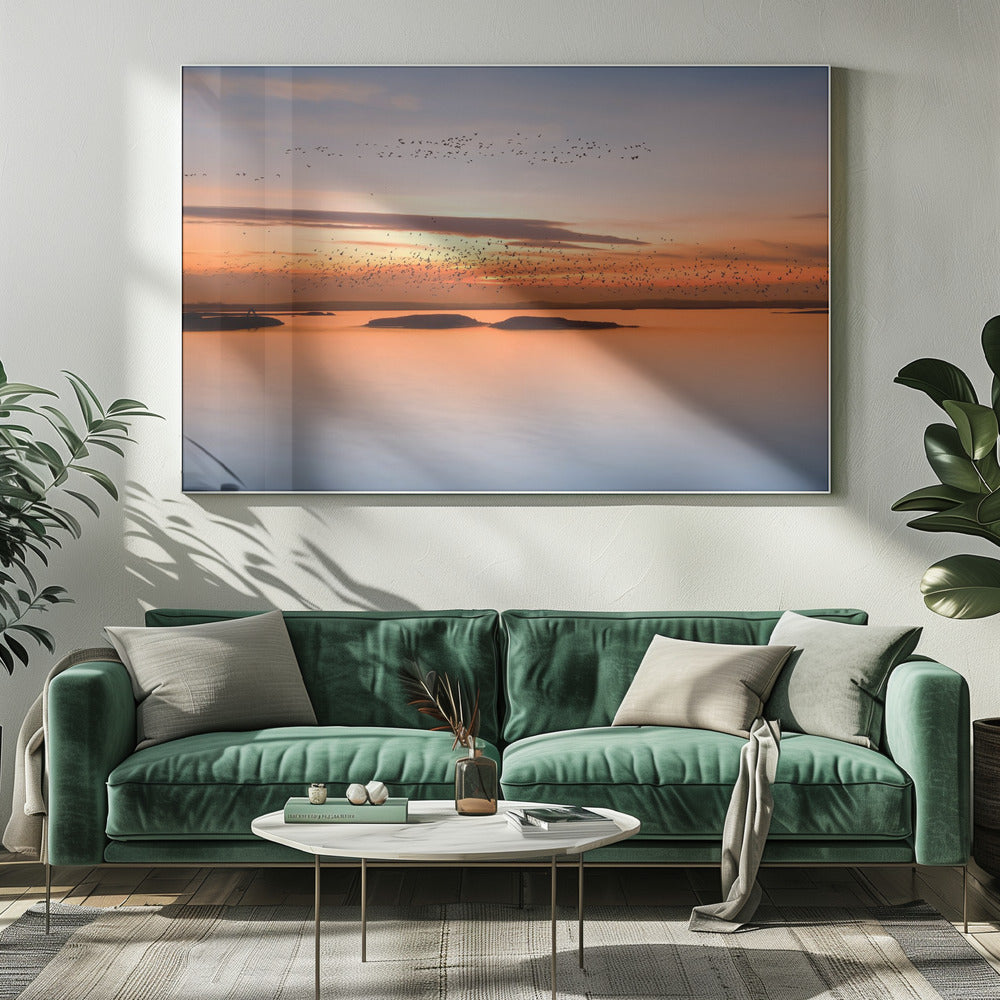 bij zonsondergang | Canvas