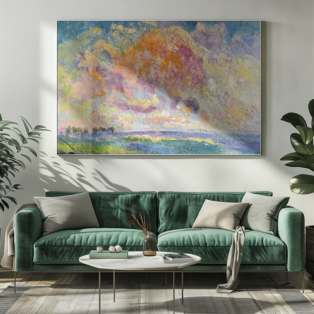 Levendig schilderachtig landschap | Canvas