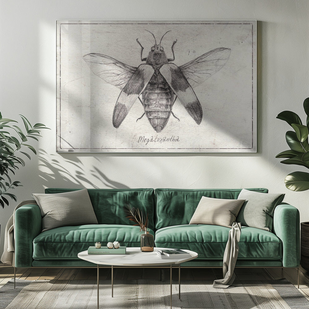 Ingewikkelde insectenschets | Canvas
