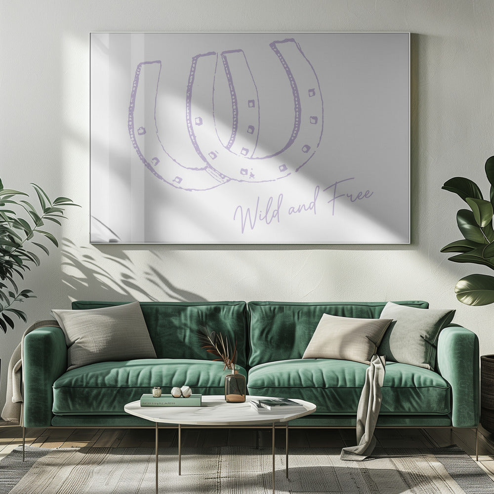 Hoefijzer Wild en Vrij Paars | Canvas