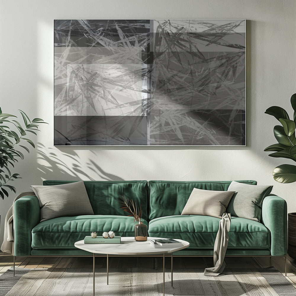 Abstracte botanische afbeeldingen in neutrale tinten | Canvas