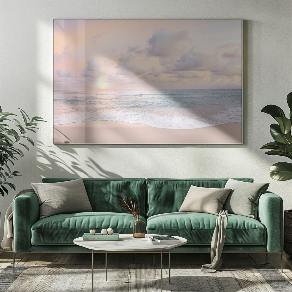 Bewolkte zonsondergang | Canvas