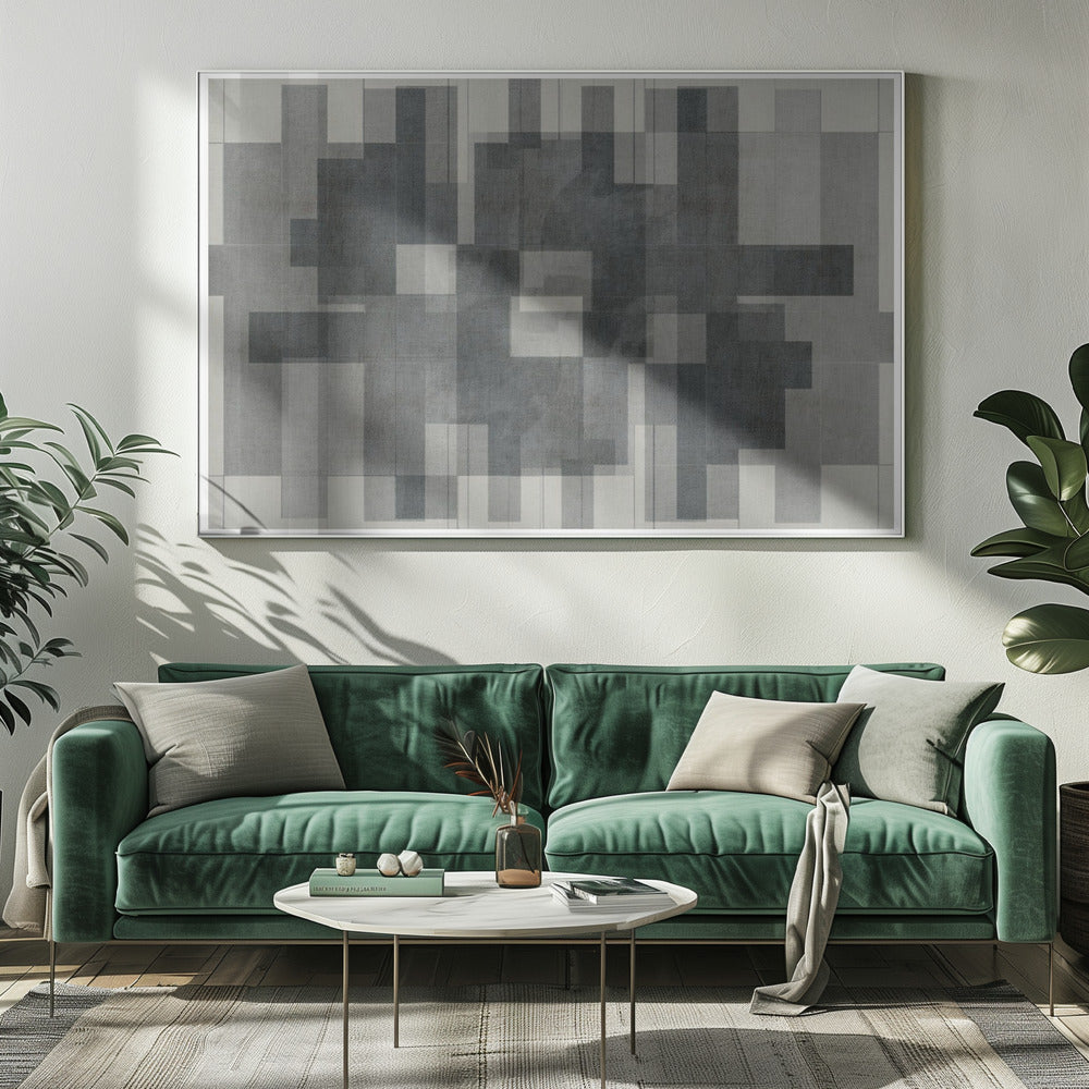 Mid-Century Modern in grijstinten | Canvas