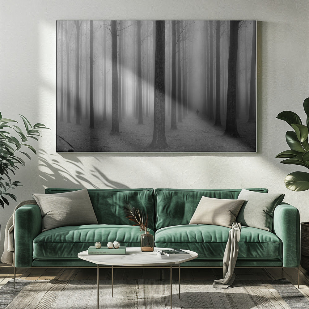 In de mist | Canvas