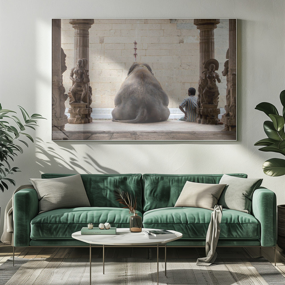 De Olifant en zijn Mahot | Canvas