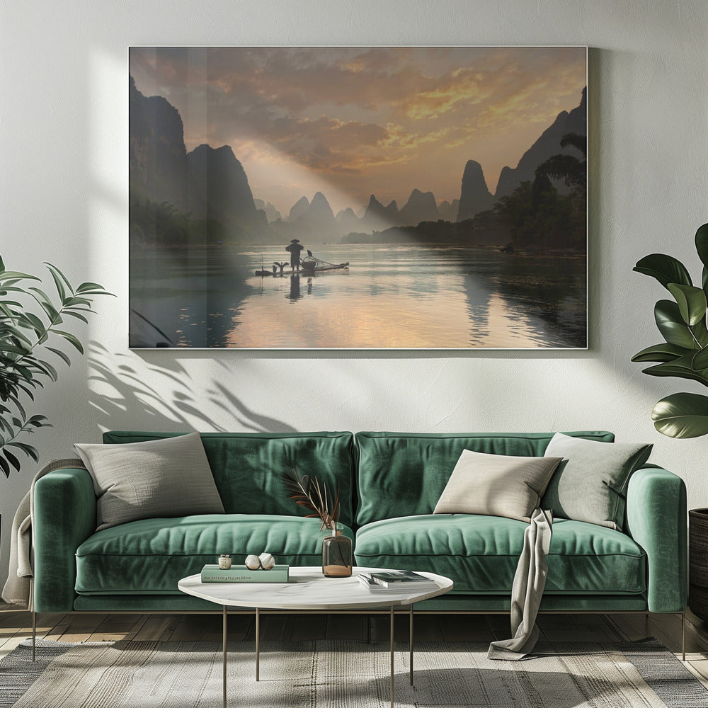 Gouden Li-rivier | Canvas