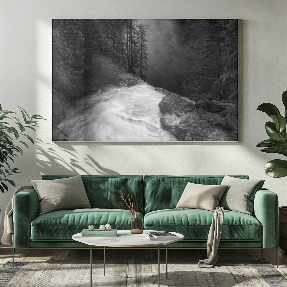 Over de watervallen | Canvas