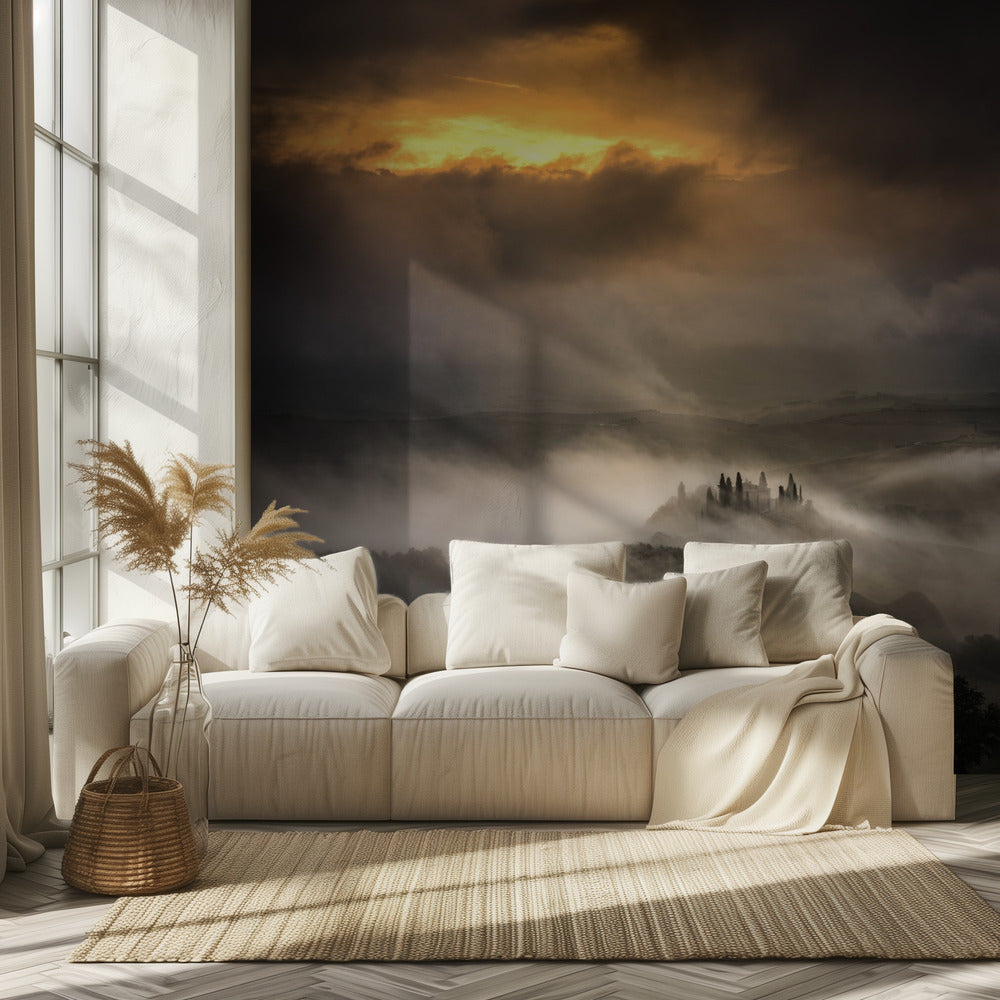 Golven van mist | Behang