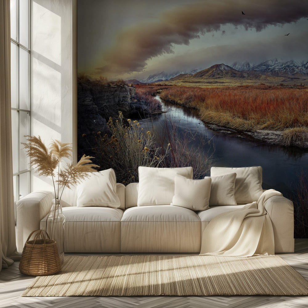 Owens River bij zonsopgang | Achtergrond