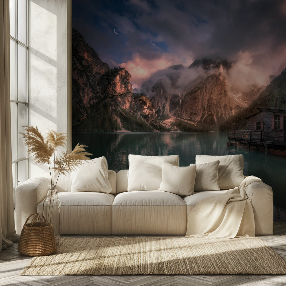Lago di Braies, Dolomieten | Behang