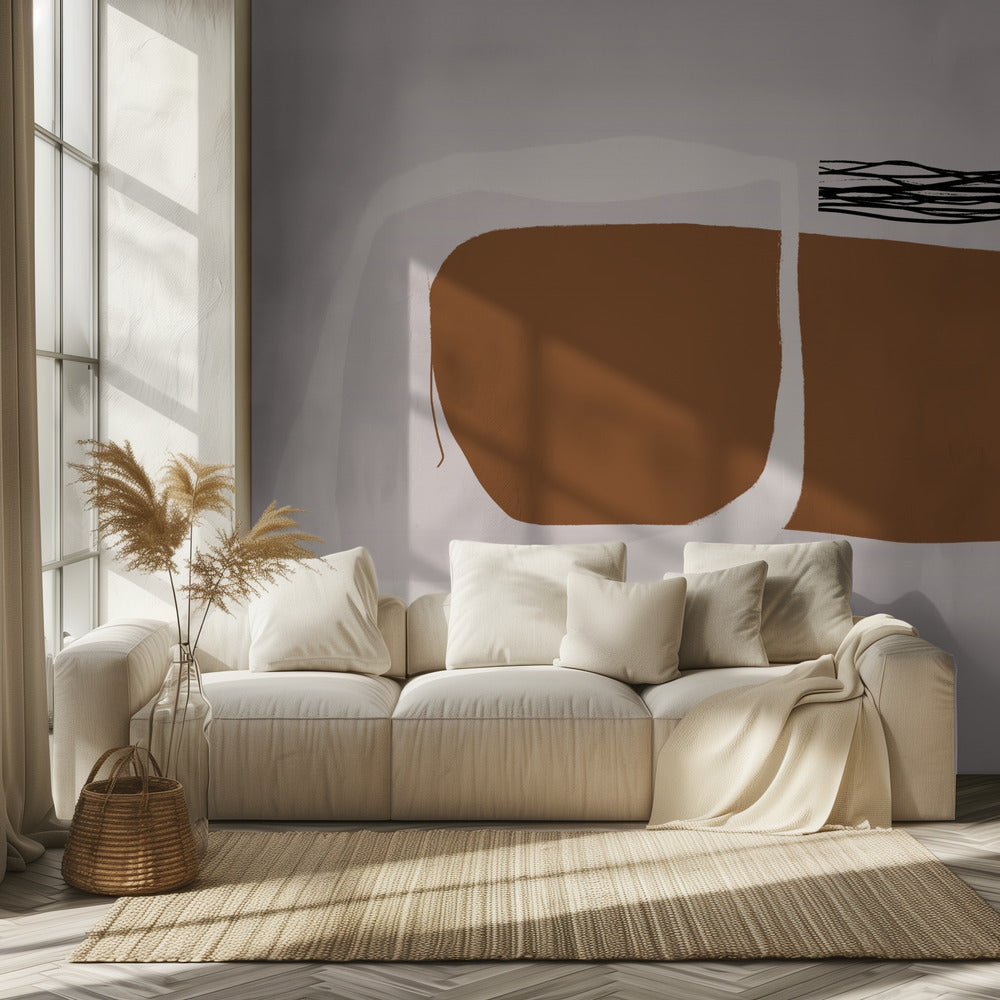 Aards minimalisme | Behang