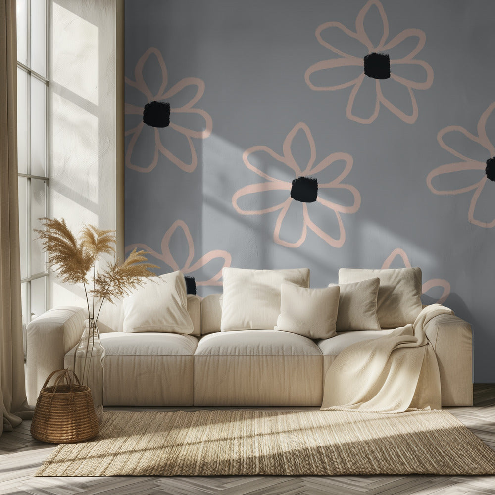 Gedurfde bloemen | Behang