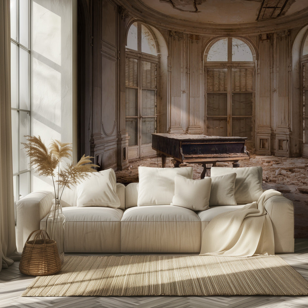 Piano in verval | Behang