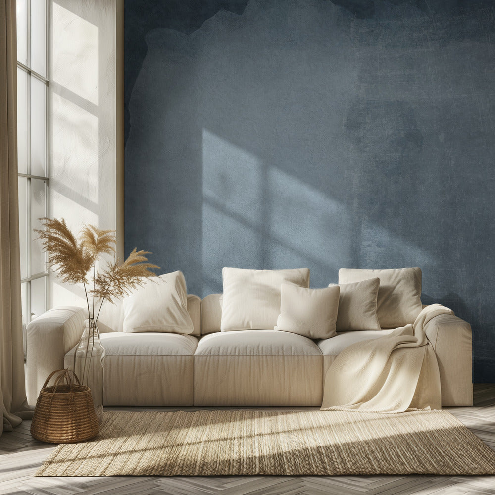 Minimalistisch Abstract Blauw 02 | Behang