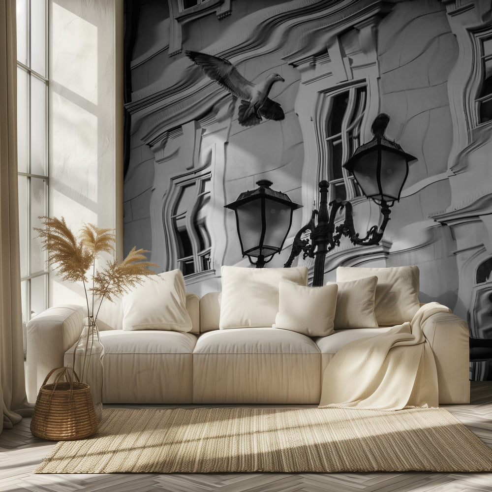 Meeuw reflectie | Behang