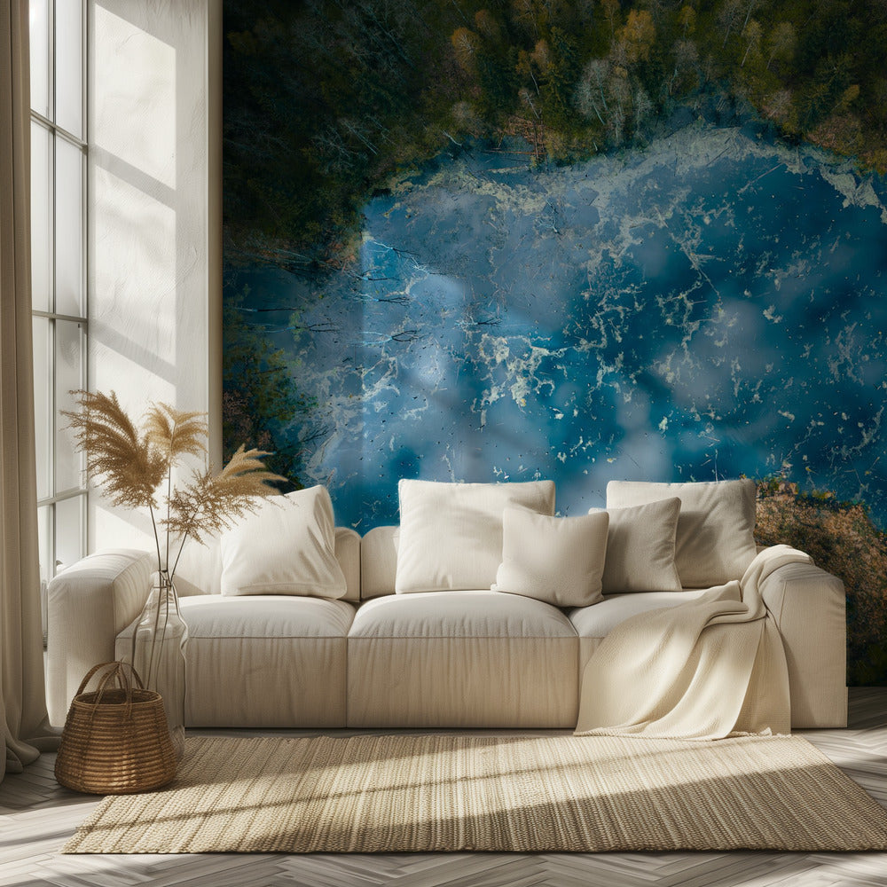 Wolken in de spiegel | Behang