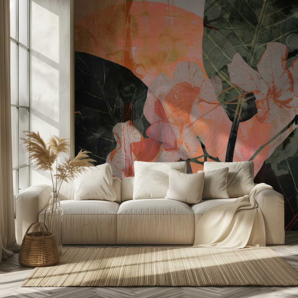 Golden Bloom Fusion | Behang