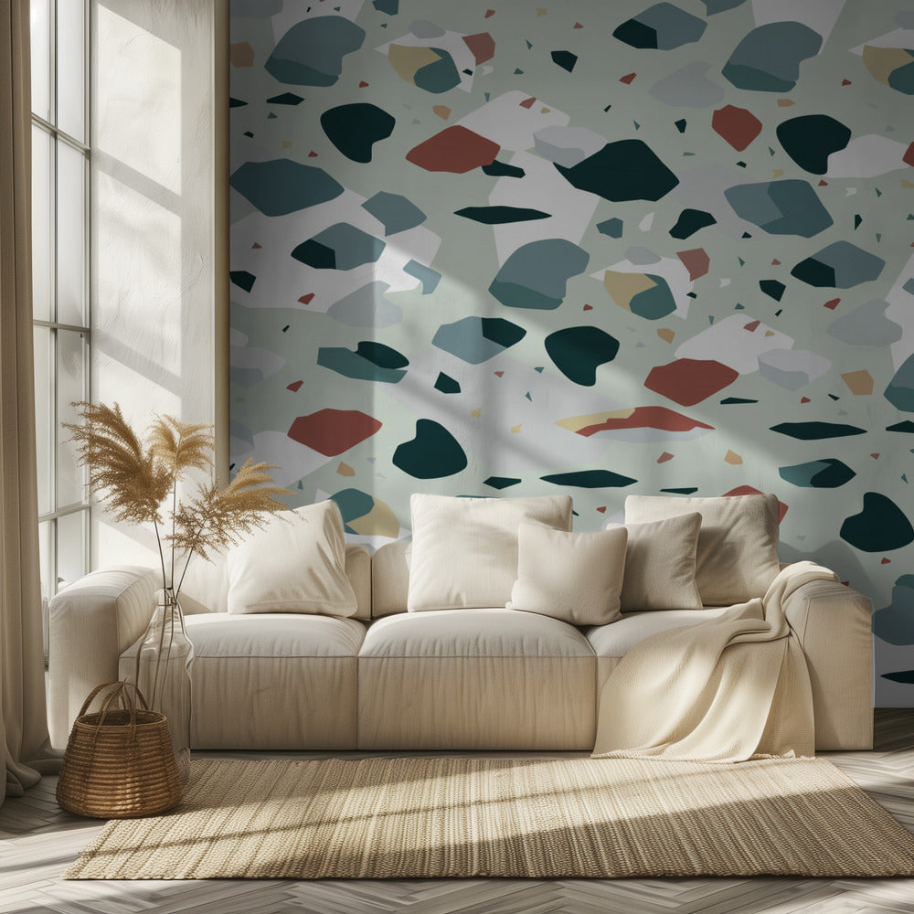 Terrazzo_Lichtgroen | Behang