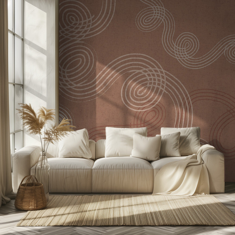 kalmerende essentials loops Mocha Mousse | Behang