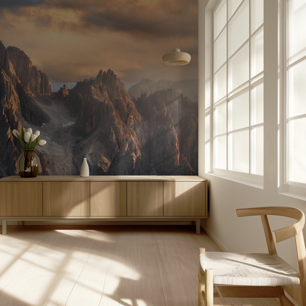 Licht op het pad | Behang